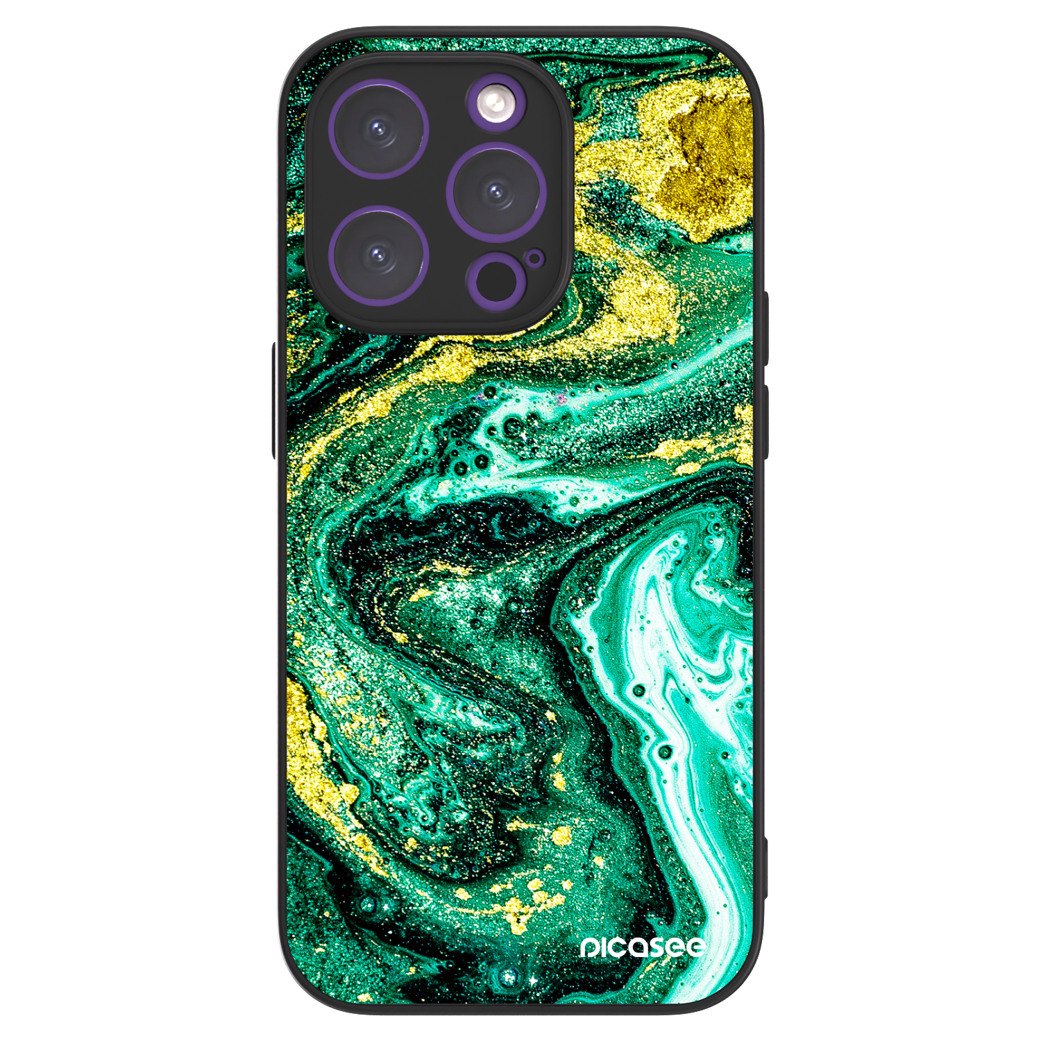 Picasee ULTIMATE CASE MagSafe für Apple iPhone 14 Pro - Green Gold