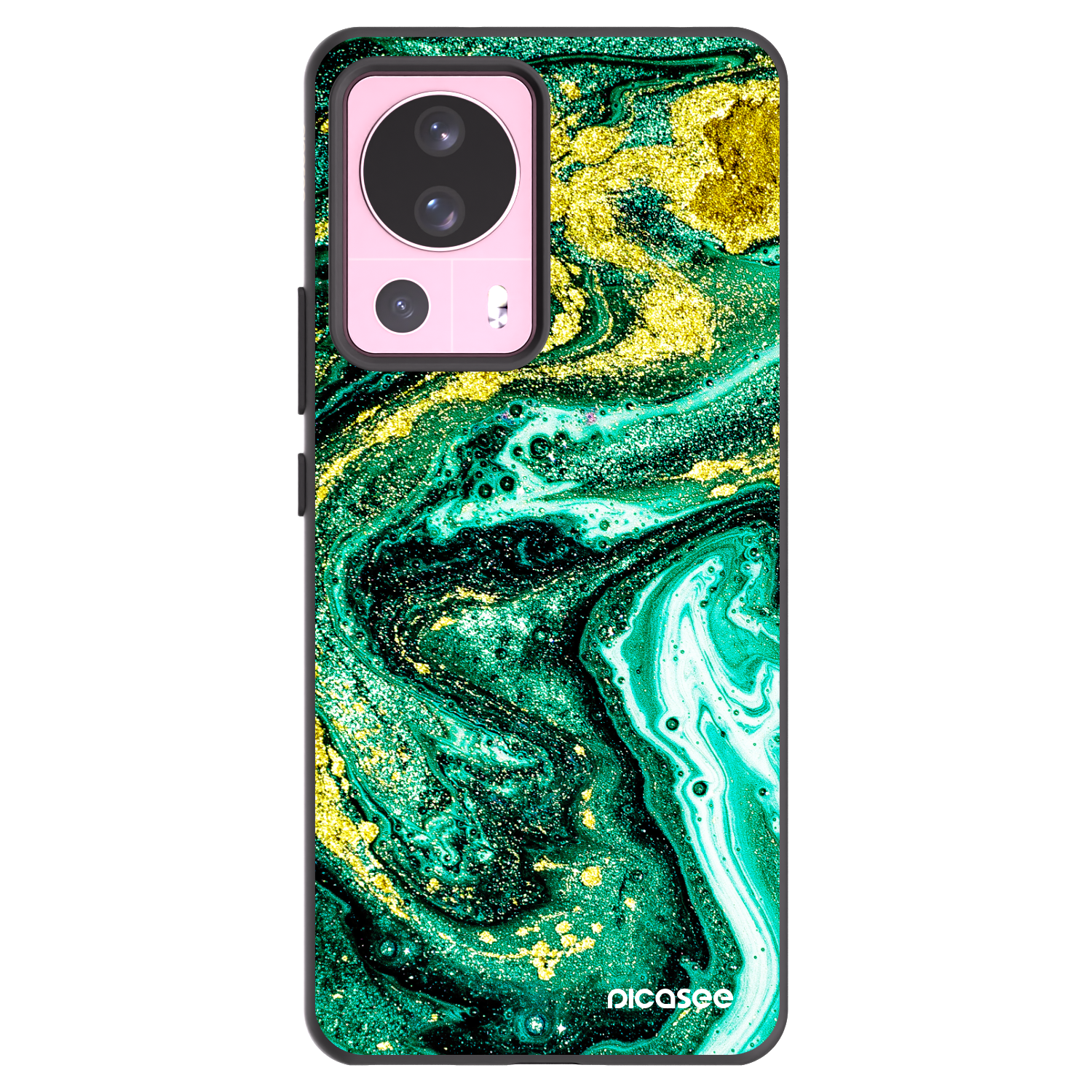 Picasee Xiaomi 13 Lite Hülle - Schwarzes Silikon - Green Gold
