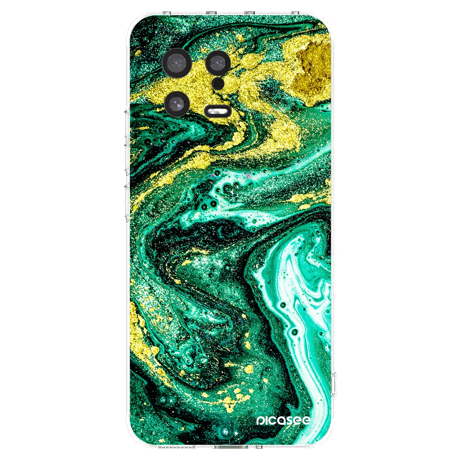 Picasee Xiaomi 13 Hülle - Transparentes Silikon - Green Gold