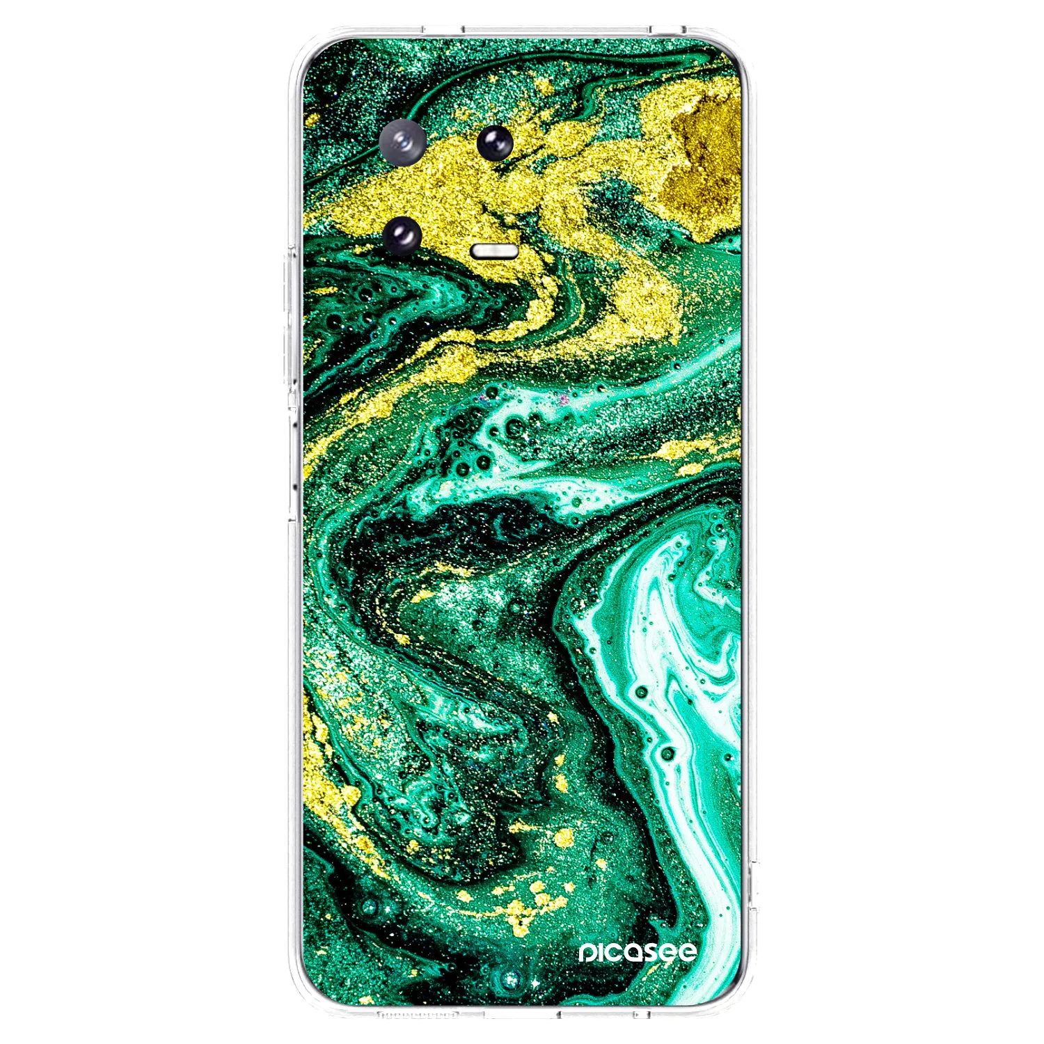 Picasee Xiaomi 13 Pro Hülle - Transparentes Silikon - Green Gold