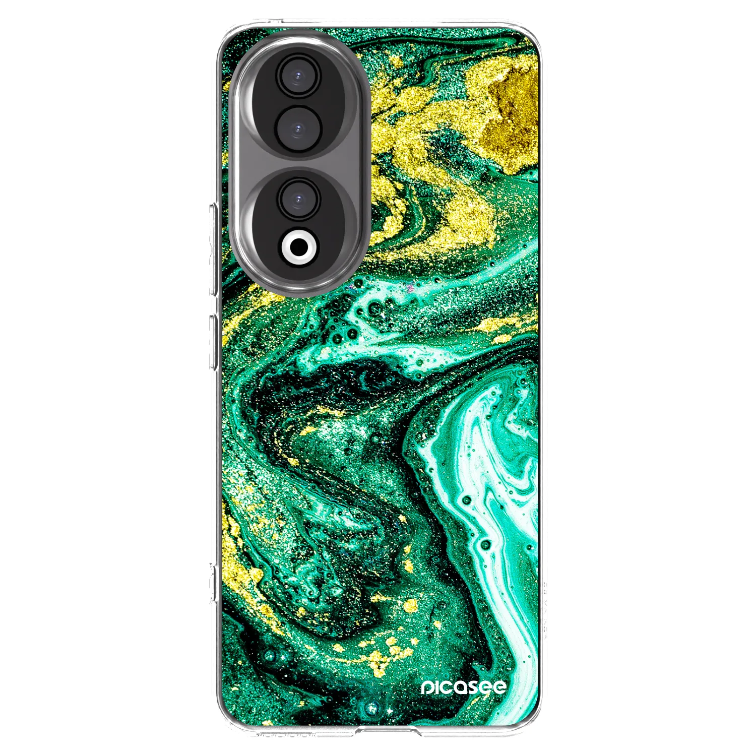 Picasee Honor 90 5G Hülle - Transparentes Silikon - Green Gold