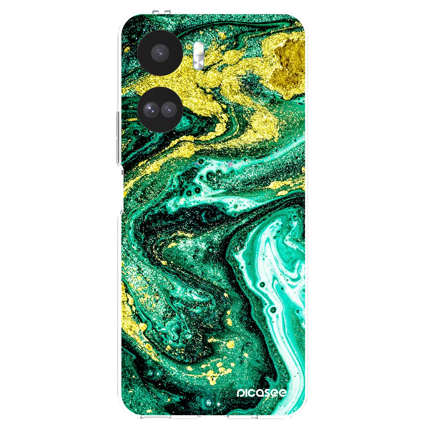 Picasee Honor 90 Lite 5G Hülle - Transparentes Silikon - Green Gold