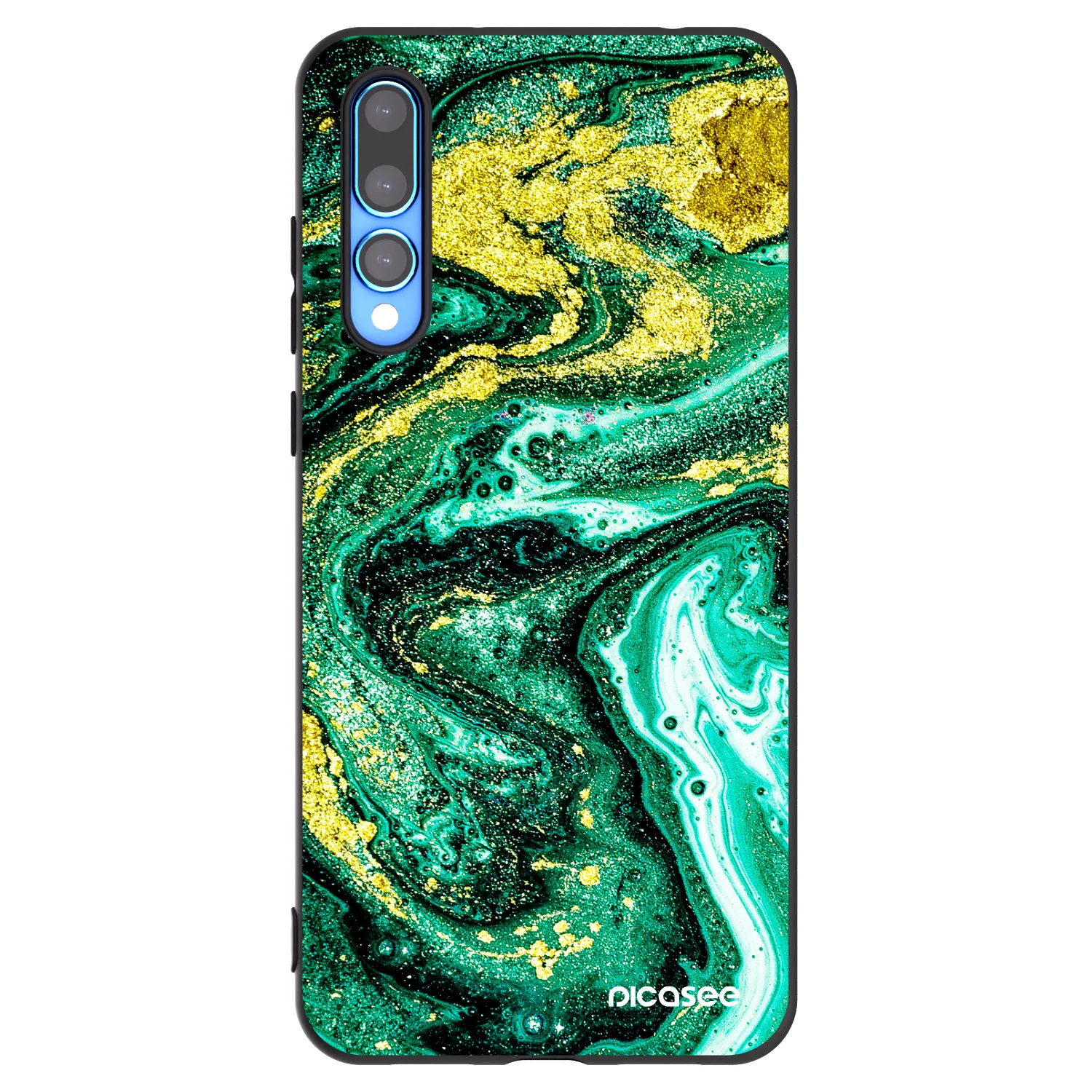 Picasee Huawei P20 Pro Hülle - Schwarzes Silikon - Green Gold