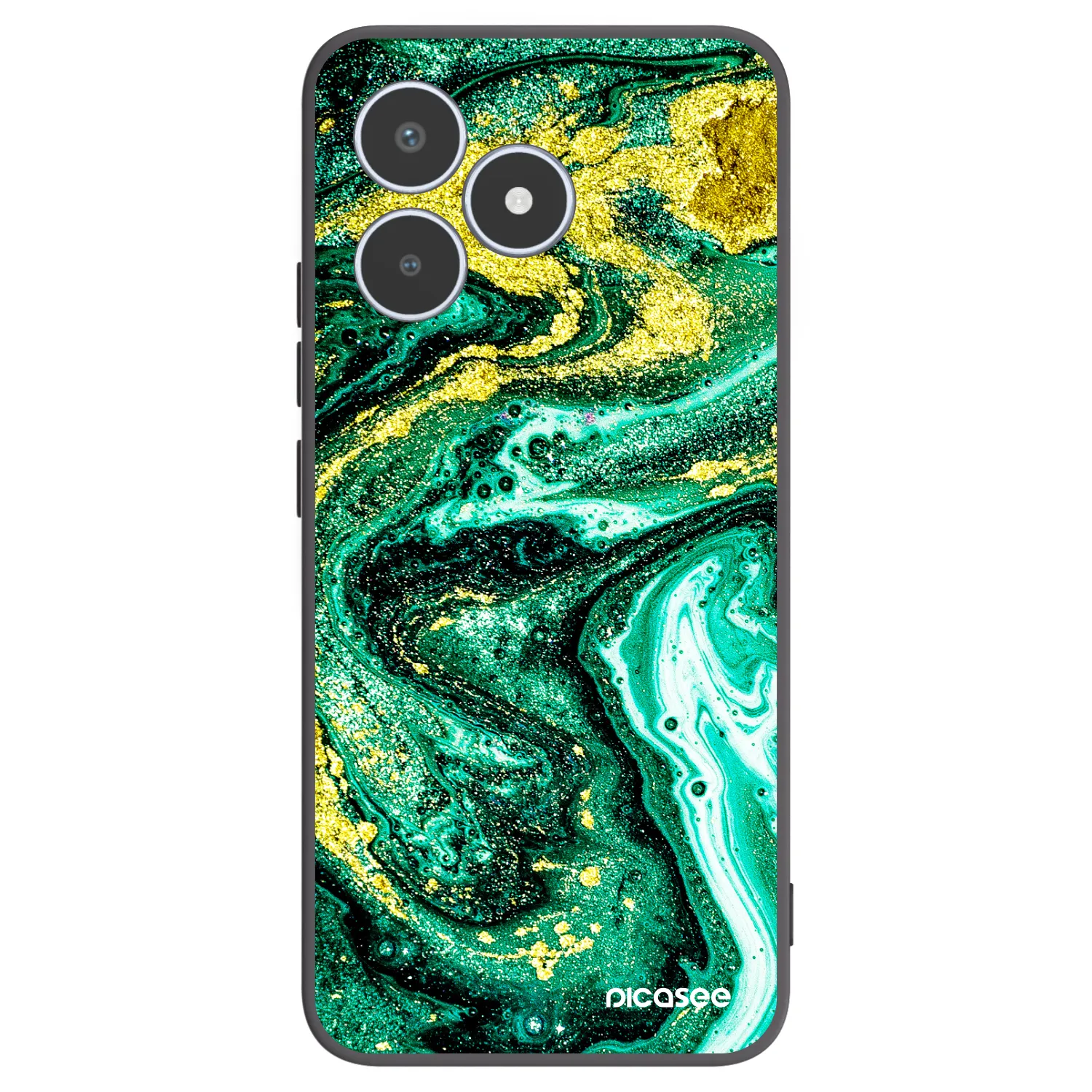 Picasee Realme C53 Hülle - Schwarzes Silikon - Green Gold