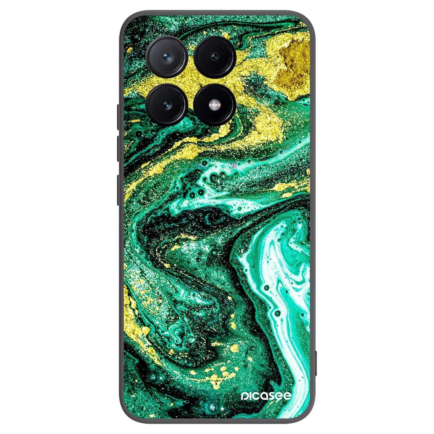 Picasee Xiaomi Poco X6 Pro Hülle - Schwarzes Silikon - Green Gold