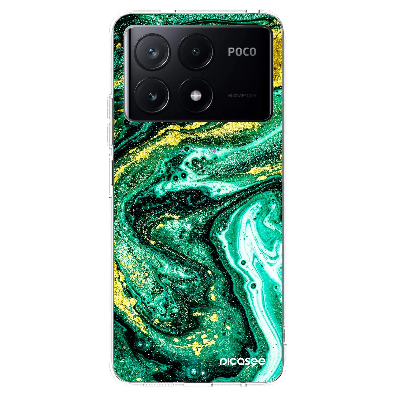 Picasee Xiaomi Poco X6 Pro Hülle - Transparentes Silikon - Green Gold