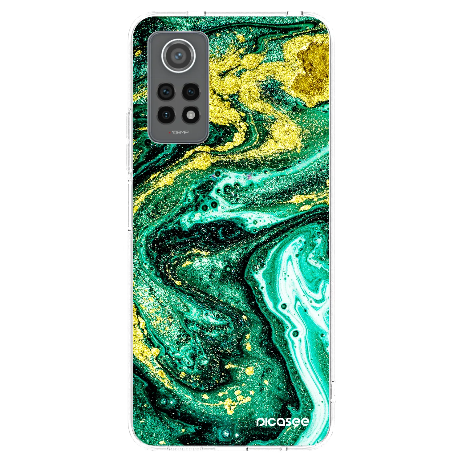 Picasee Xiaomi Redmi Note 12 Pro 4G Hülle - Transparentes Silikon - Green Gold