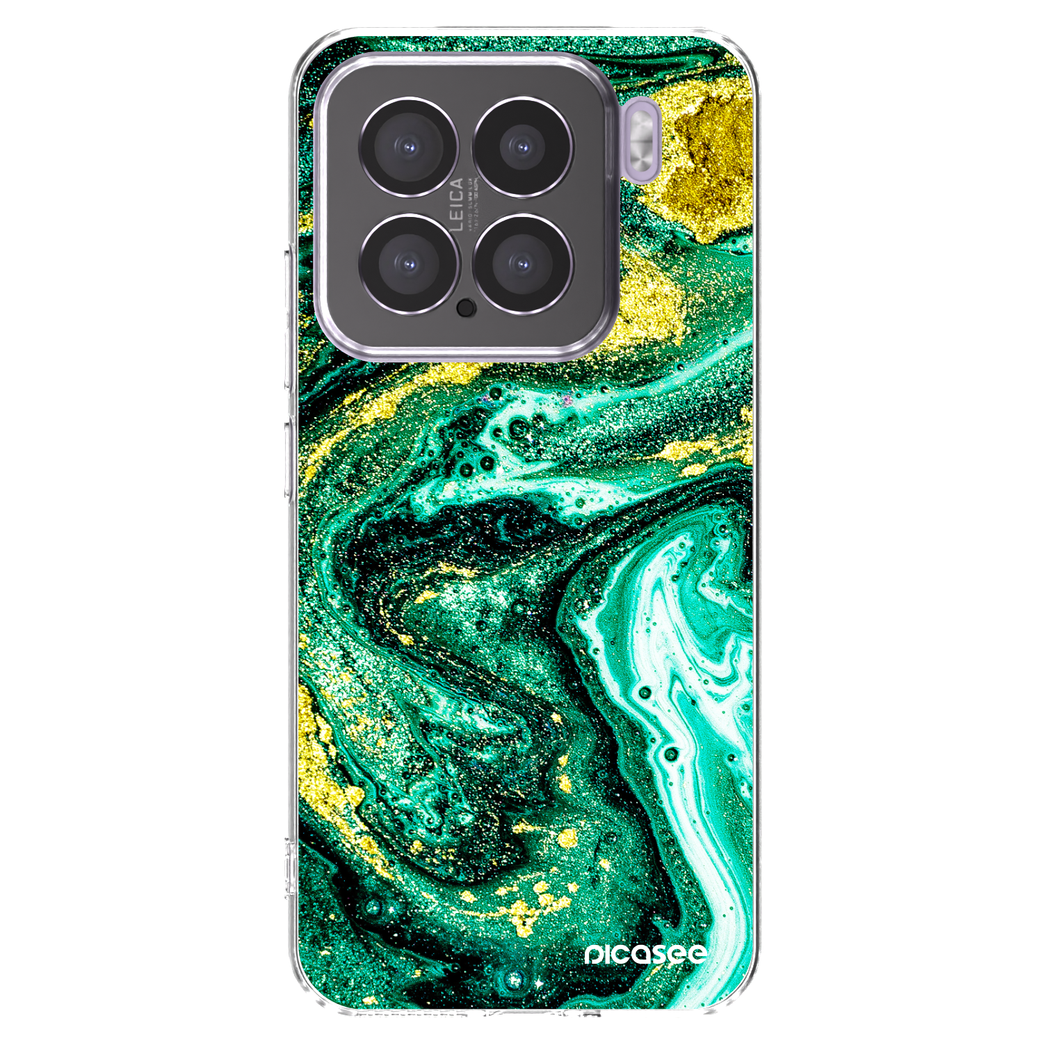 Picasee Xiaomi 15 Hülle - Transparentes Silikon - Green Gold