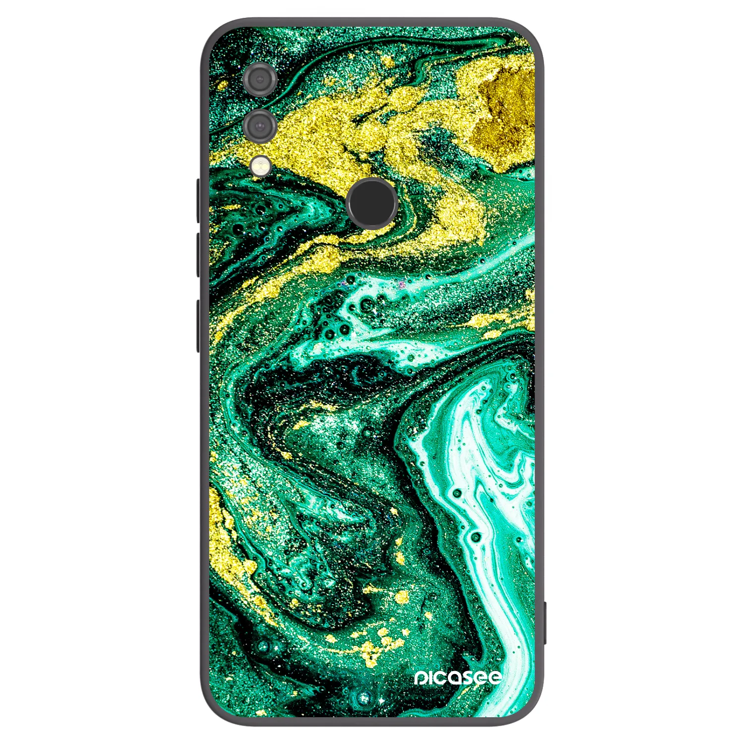 Picasee Xiaomi Redmi Note 7 Hülle - Schwarzes Silikon - Green Gold