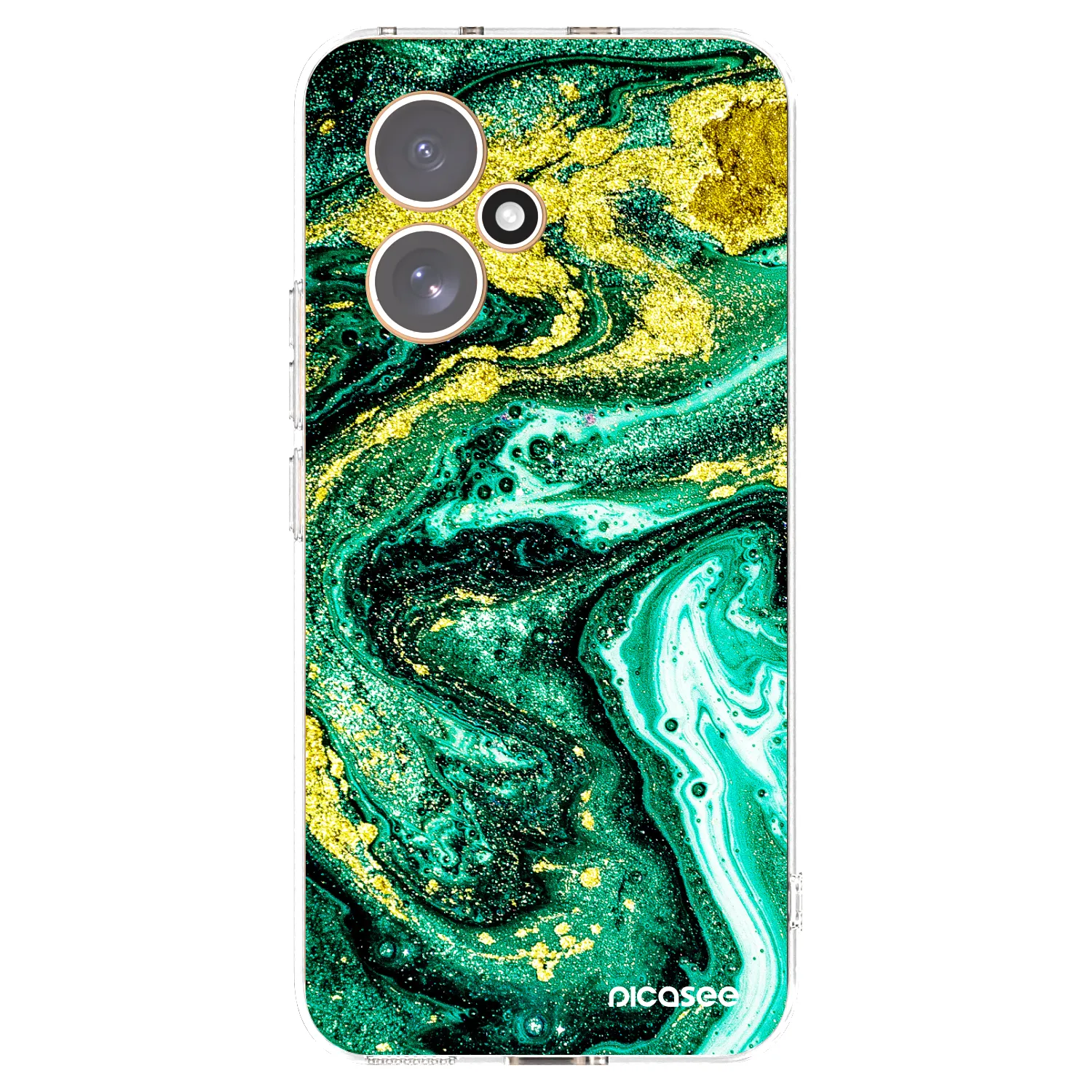 Picasee Honor 400 5G Hülle - Transparentes Silikon - Green Gold