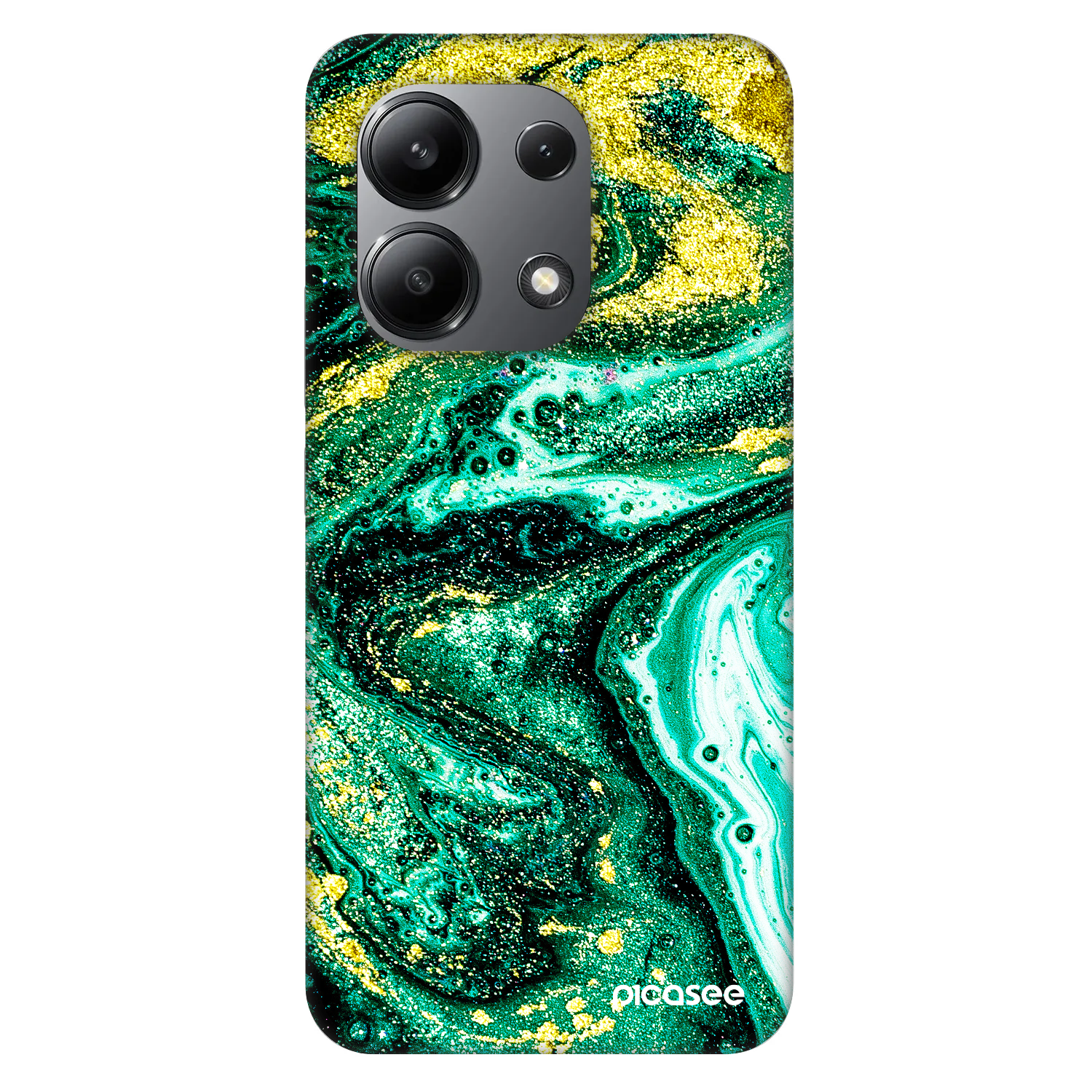 Picasee Fashion Case für Xiaomi Redmi Note 13 4G - Green Gold