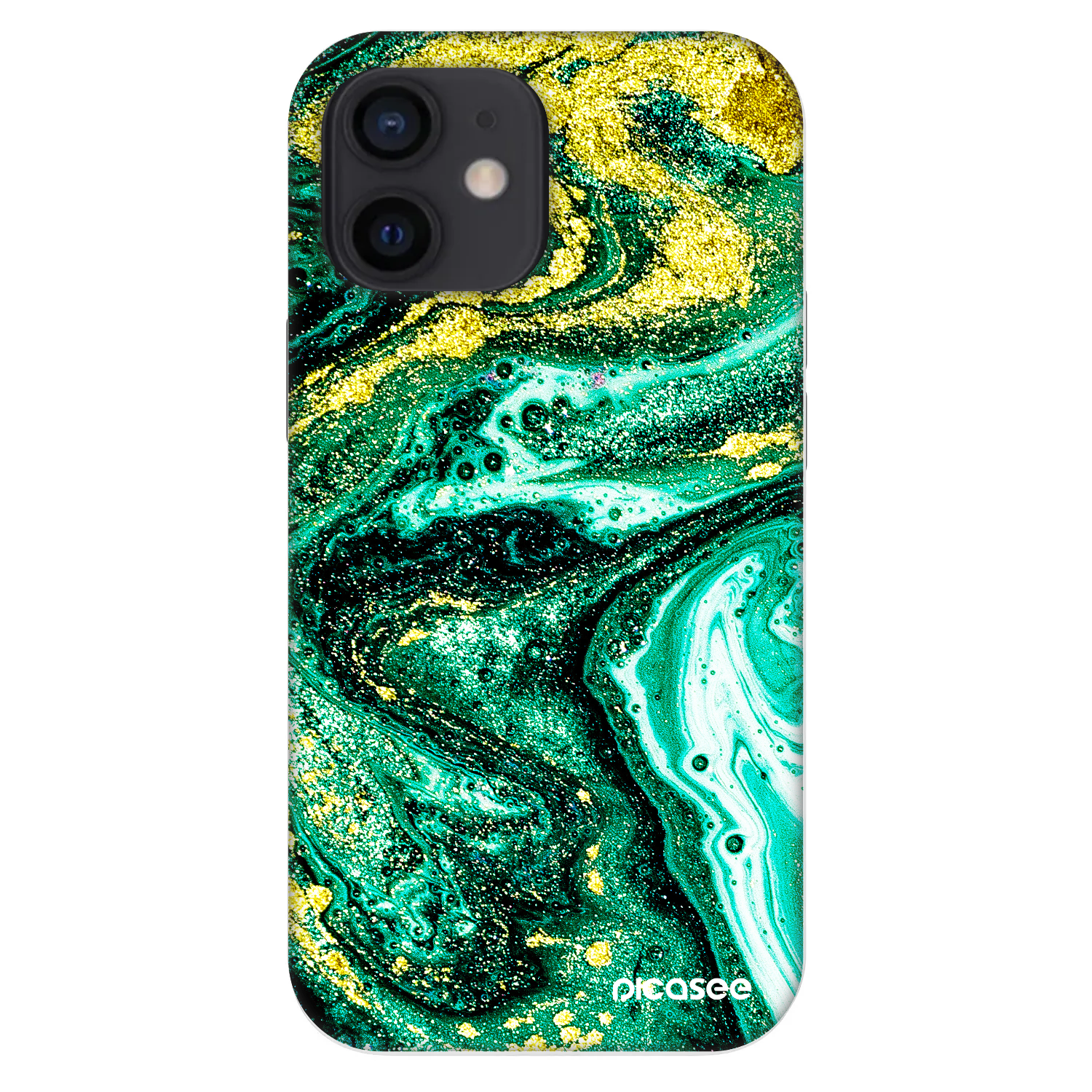 Picasee Fashion Case für Apple iPhone 12 mini - Green Gold