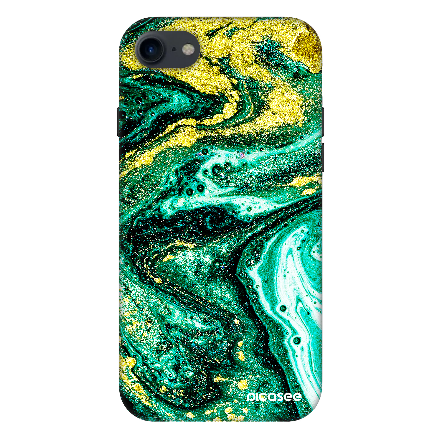 Picasee Fashion Case für Apple iPhone SE 2020 - Green Gold