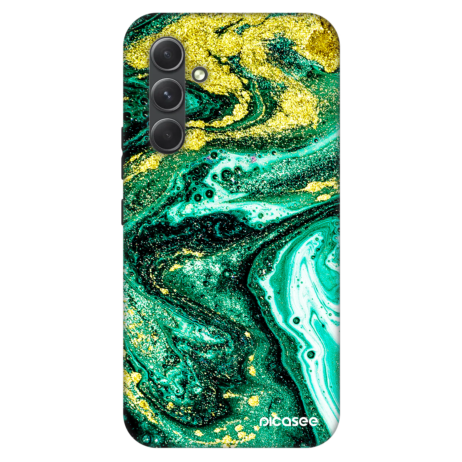 Picasee Fashion Case für Samsung Galaxy A54 5G A546B - Green Gold