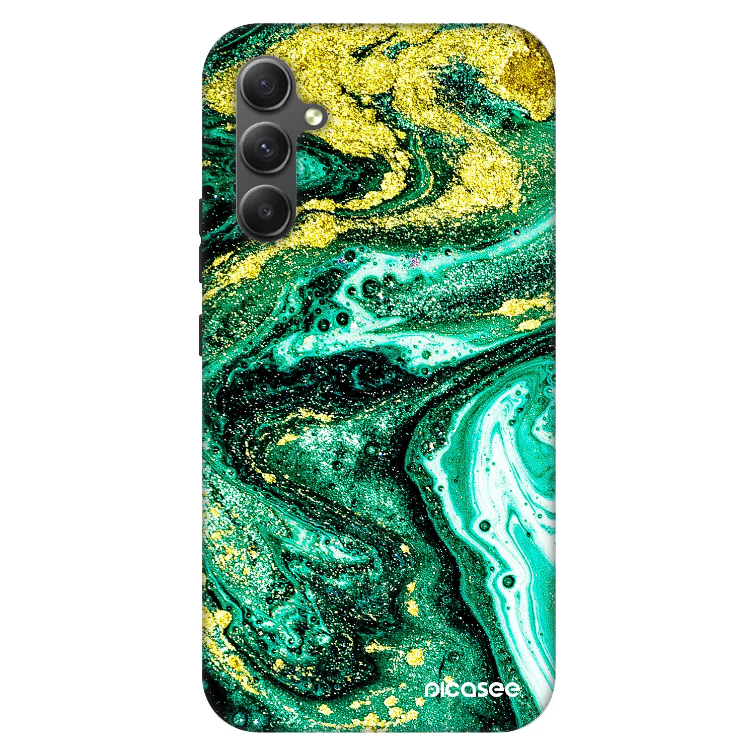 Picasee Fashion Case für Samsung Galaxy A34 5G A346B - Green Gold