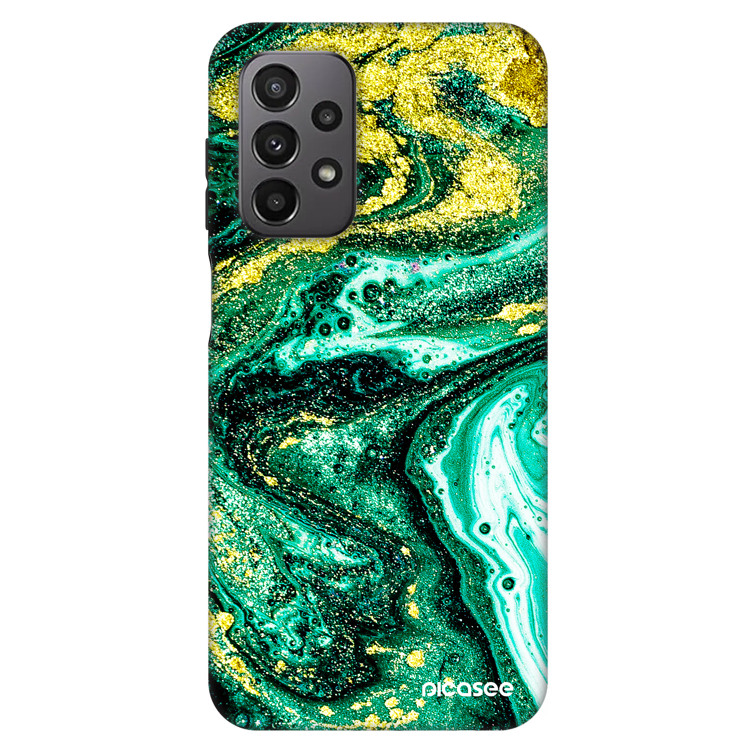 Picasee Fashion Case für Samsung Galaxy A23 A236B 5G - Green Gold