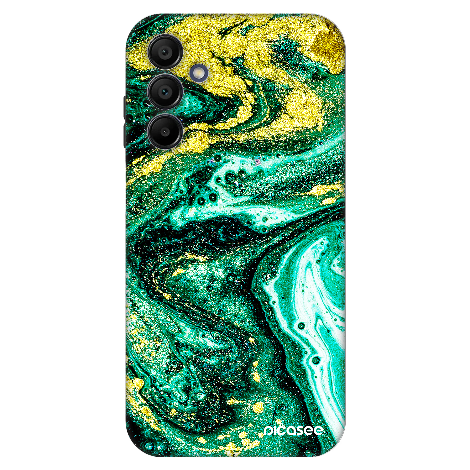 Picasee Fashion Case für Samsung Galaxy A15 A156B 5G - Green Gold