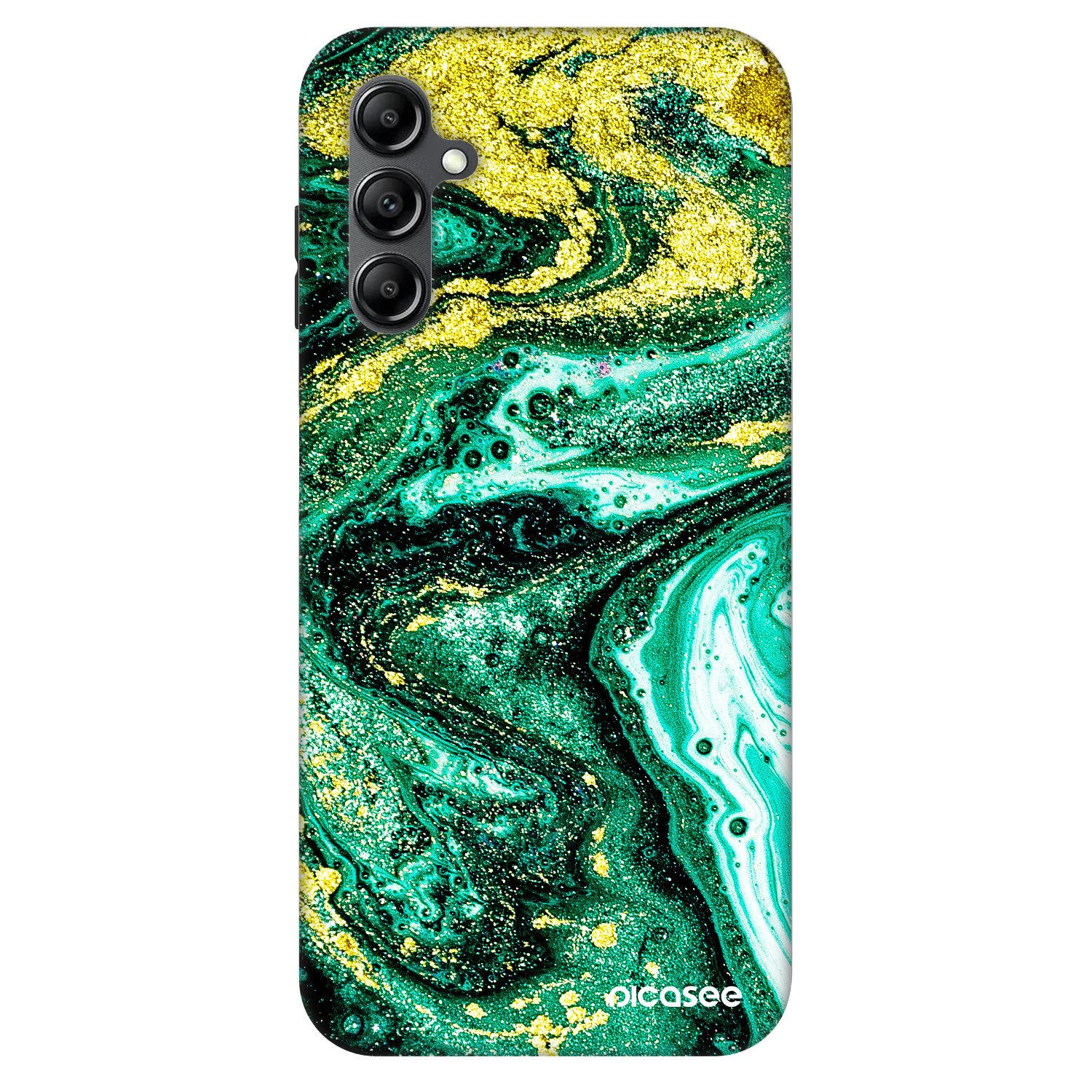 Picasee Fashion Case für Samsung Galaxy A14 4G A145R - Green Gold