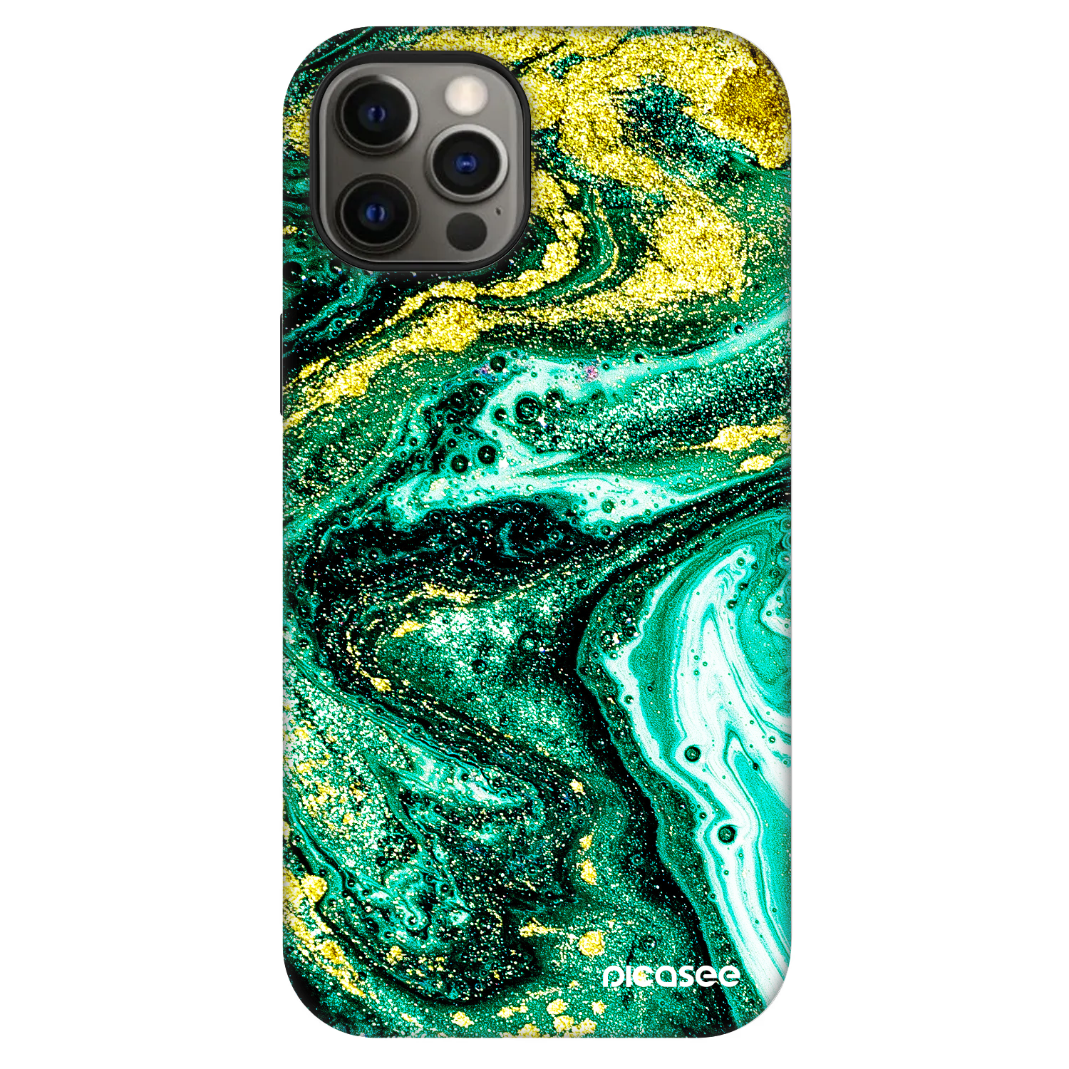 Picasee Fashion Case MagSafe für Apple iPhone 12 Pro - Green Gold