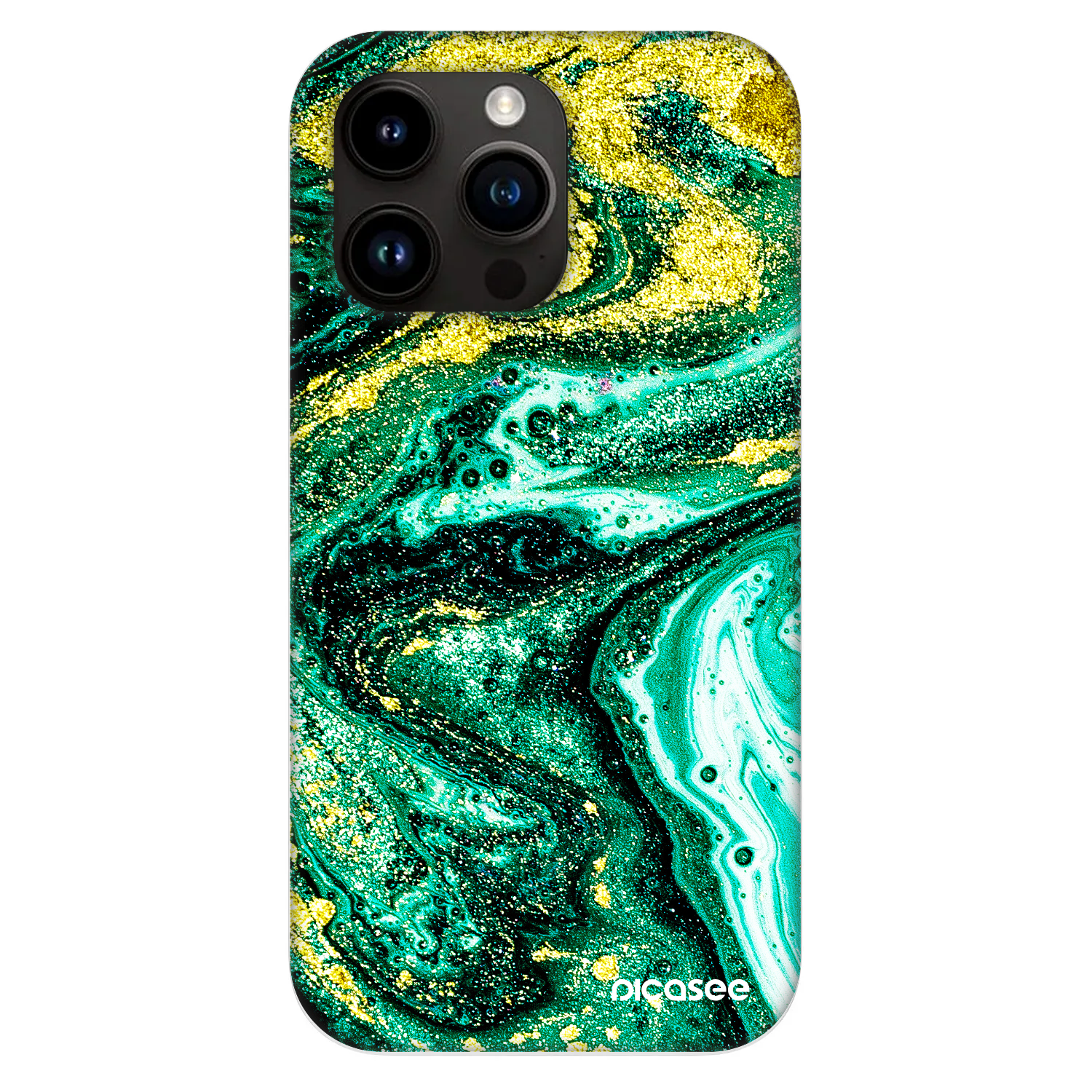 Picasee Fashion Case MagSafe für Apple iPhone 13 Pro - Green Gold