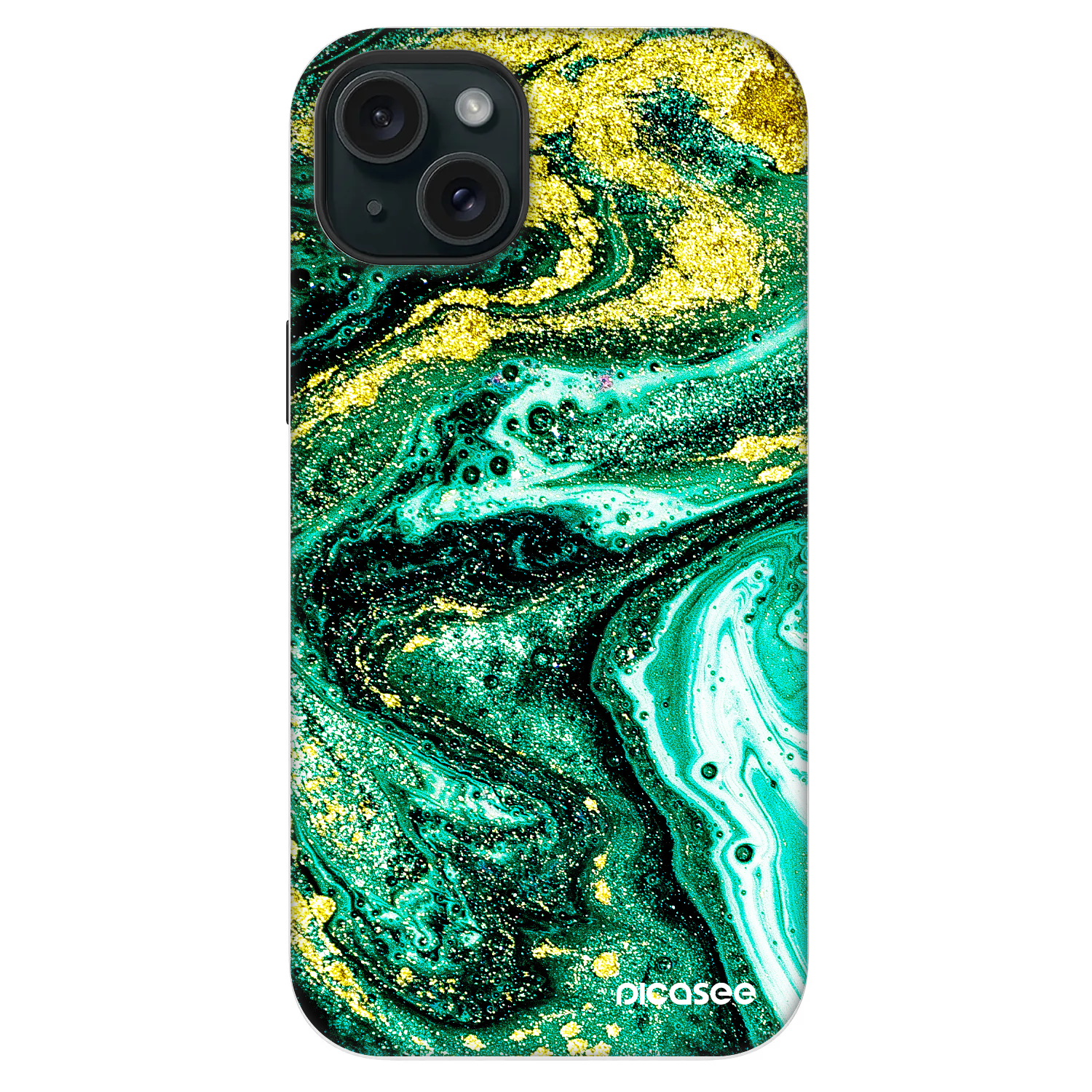 Picasee Fashion Case MagSafe für Apple iPhone 14 Plus - Green Gold