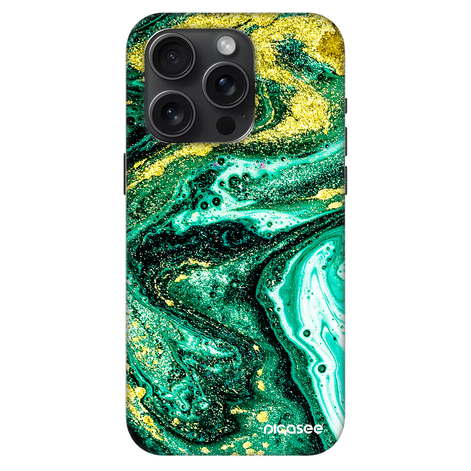 Picasee Fashion Case MagSafe für Apple iPhone 15 Pro - Green Gold