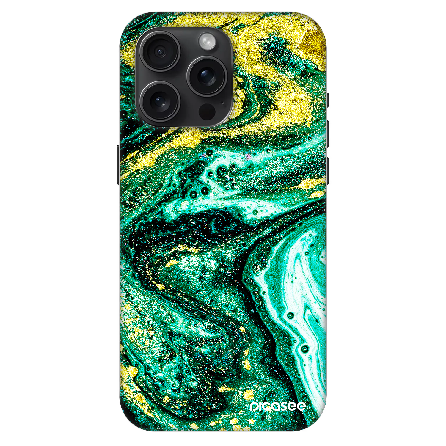 Picasee Fashion Case MagSafe für Apple iPhone 15 Pro Max - Green Gold