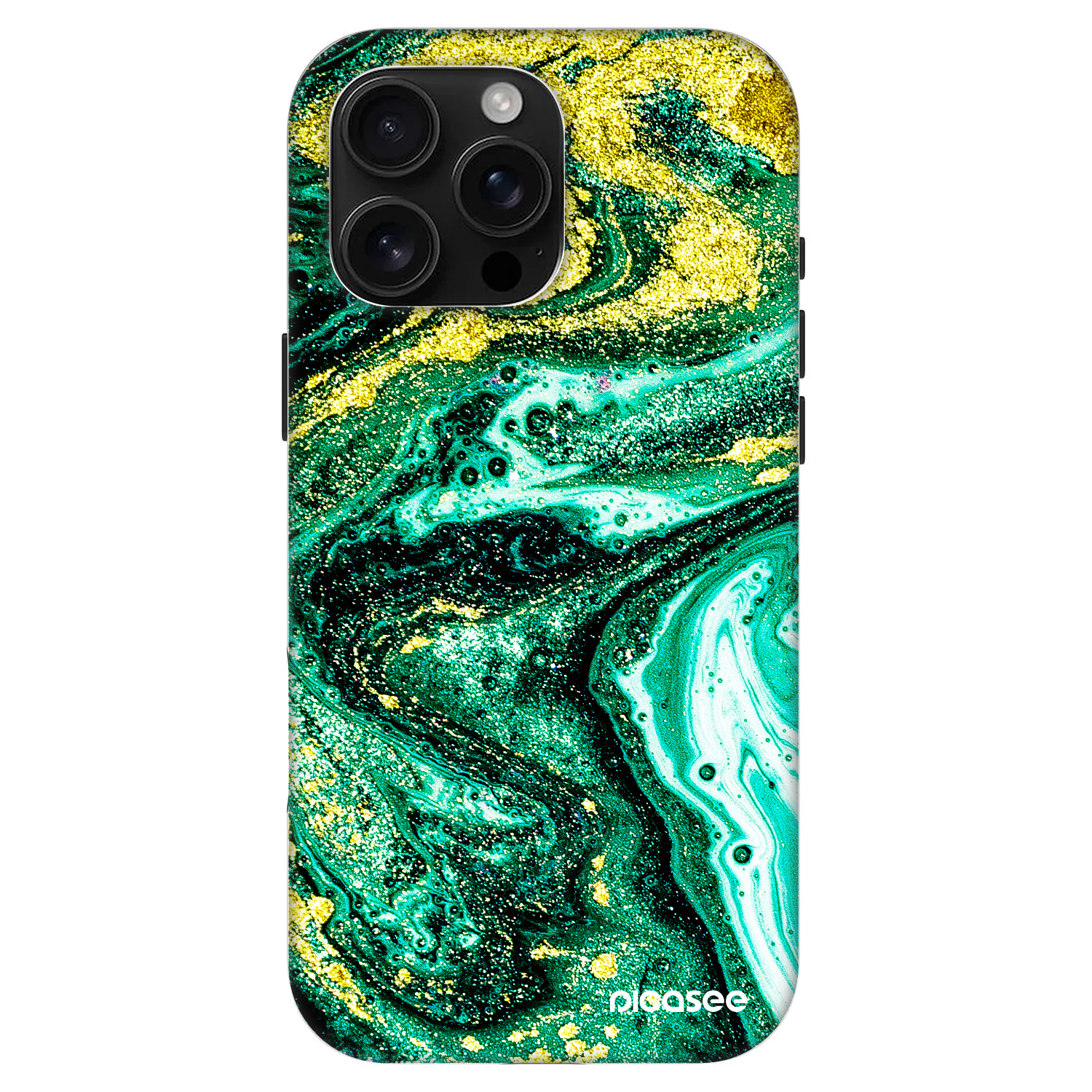 Picasee Fashion Case MagSafe für Apple iPhone 16 Pro Max - Green Gold