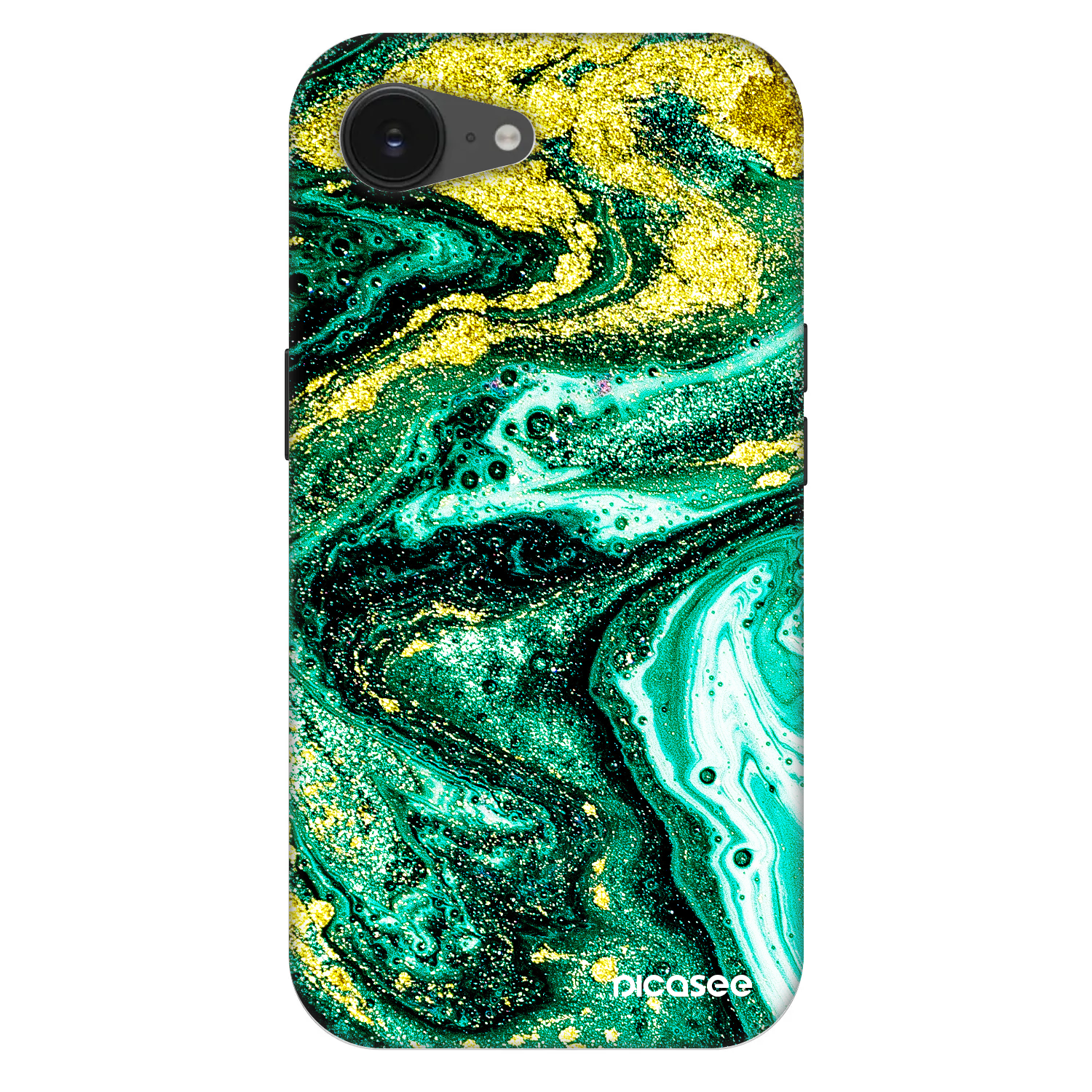 Picasee Fashion Case MagSafe für Apple iPhone 16e - Green Gold