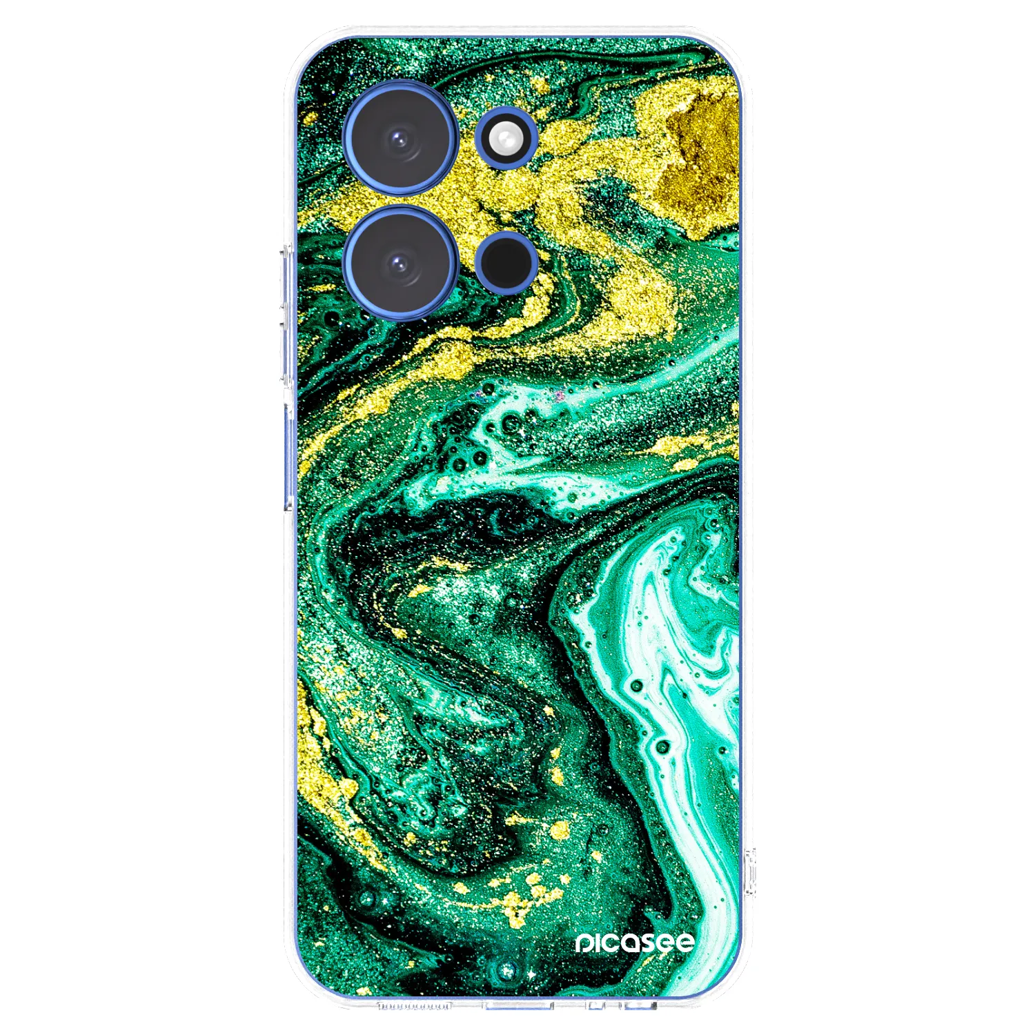 Picasee Xiaomi Redmi 15C 4G Hülle - Transparentes Silikon - Green Gold