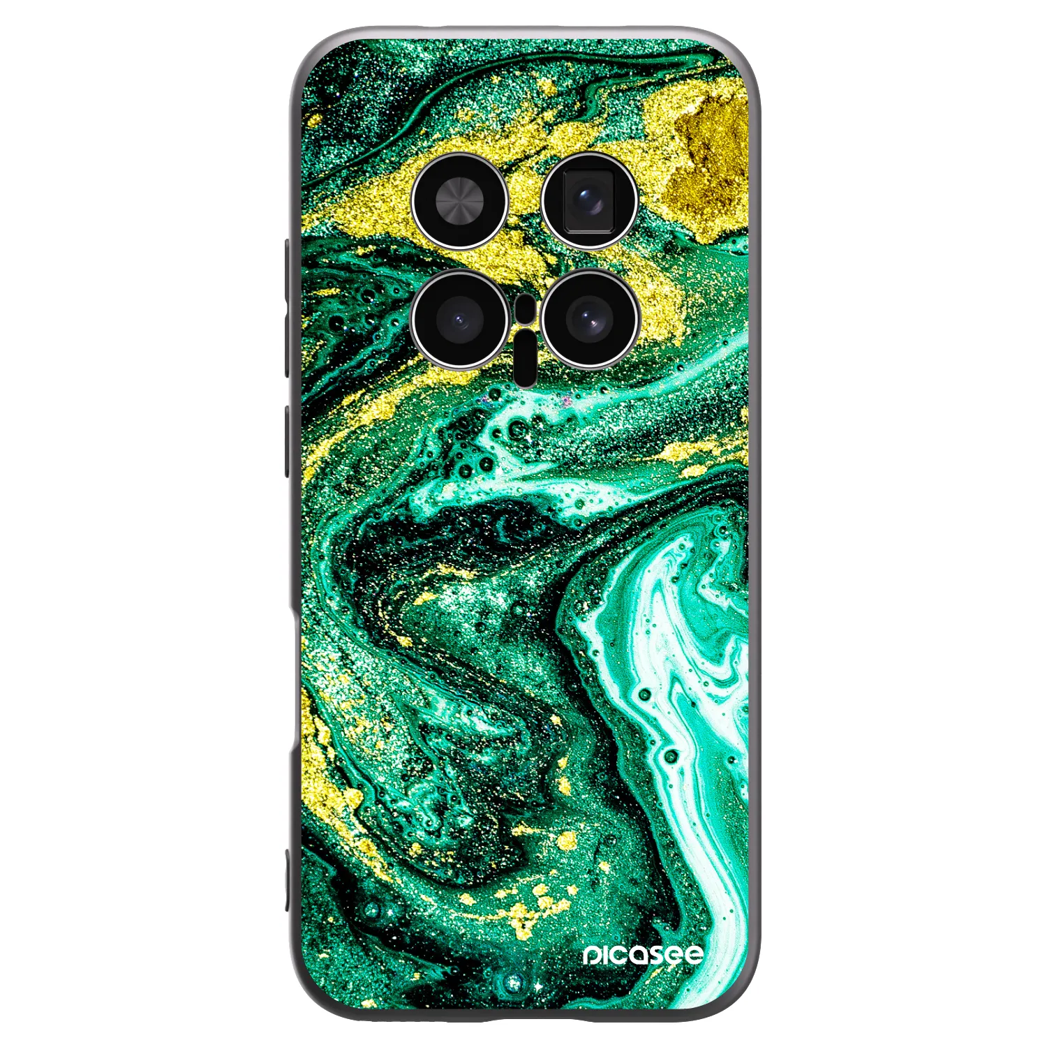 Picasee Honor Magic8 Pro 5G Hülle - Schwarzes Silikon - Green Gold