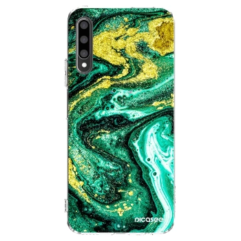Picasee Honor 9X Pro Hülle - Transparentes Silikon - Green Gold
