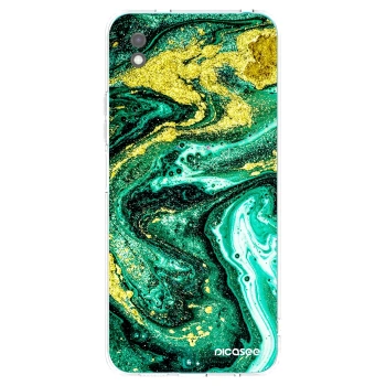 Picasee Xiaomi Redmi 9A Hülle - Schwarzes Silikon - Green Gold