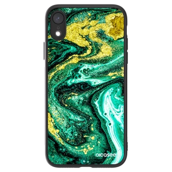 Picasee ULTIMATE CASE für Apple iPhone XR - Green Gold
