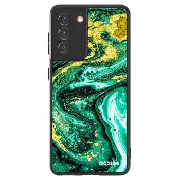 Picasee ULTIMATE CASE für Samsung Galaxy S21 5G G991B - Green Gold