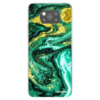 Picasee Xiaomi Poco X3 Pro Hülle - Schwarzes Silikon - Green Gold