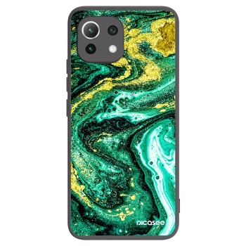 Picasee Xiaomi Mi 11 Lite Hülle - Schwarzes Silikon - Green Gold