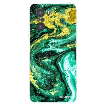 Picasee Xiaomi Poco F3 Hülle - Transparentes Silikon - Green Gold