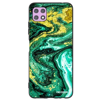Picasee Samsung Galaxy A22 A226B 5G Hülle - Schwarzes Silikon - Green Gold