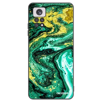 Picasee Xiaomi Redmi Note 11 Hülle - Schwarzes Silikon - Green Gold