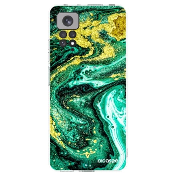 Picasee Xiaomi Redmi Note 11 Hülle - Transparentes Silikon - Green Gold
