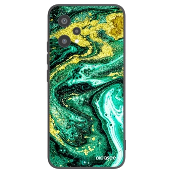 Picasee Realme 9 Pro 5G Hülle - Schwarzes Silikon - Green Gold
