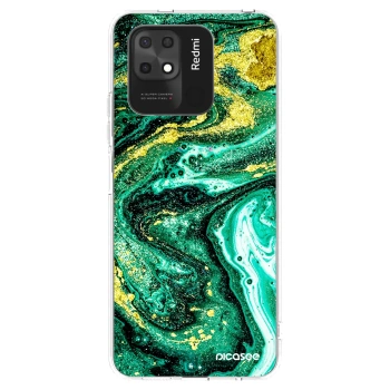 Picasee Xiaomi Redmi 10C Hülle - Transparentes Silikon - Green Gold