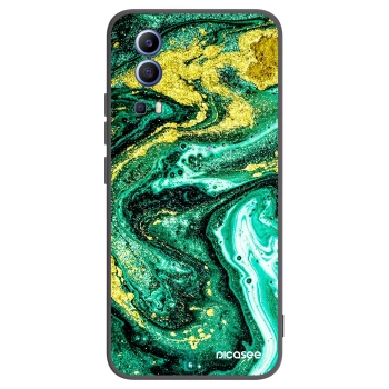 Picasee Vivo Y52 5G Hülle - Schwarzes Silikon - Green Gold