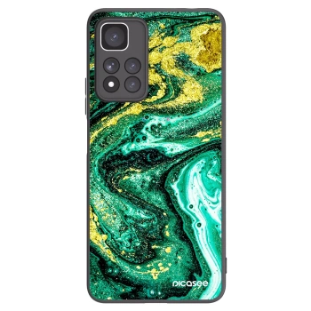 Picasee Xiaomi Redmi Note 11 Pro+ 5G Hülle - Schwarzes Silikon - Green Gold