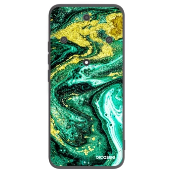 Picasee Honor Magic5 Lite 5G Hülle - Schwarzes Silikon - Green Gold