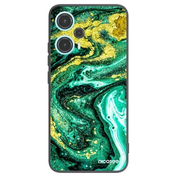 Picasee Xiaomi Poco F5 Hülle - Schwarzes Silikon - Green Gold