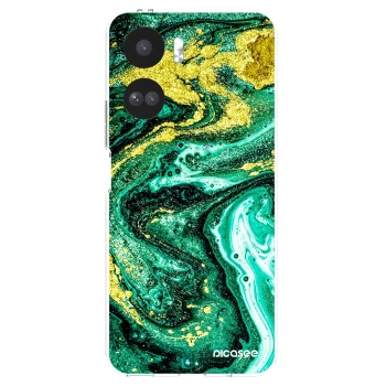 Picasee Honor 90 Lite 5G Hülle - Transparentes Silikon - Green Gold