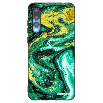 Picasee Huawei P20 Pro Hülle - Schwarzes Silikon - Green Gold