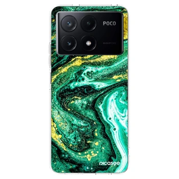 Picasee Xiaomi Poco X6 Pro Hülle - Transparentes Silikon - Green Gold